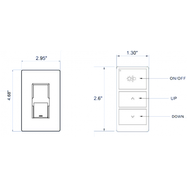 Remote Wall-mount & Wireless Dimmer
