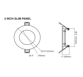 Recessed  Slim 4'' LED  (18 case)