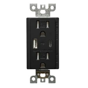 Prise avec Port USB A+C Intégré DECORA (Caisse de 10)