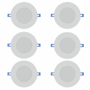 Écono-Paq : Encastré 4'' DEL Blanc paquet de 6 écono-paq de 6 unités (Caisse de 36)